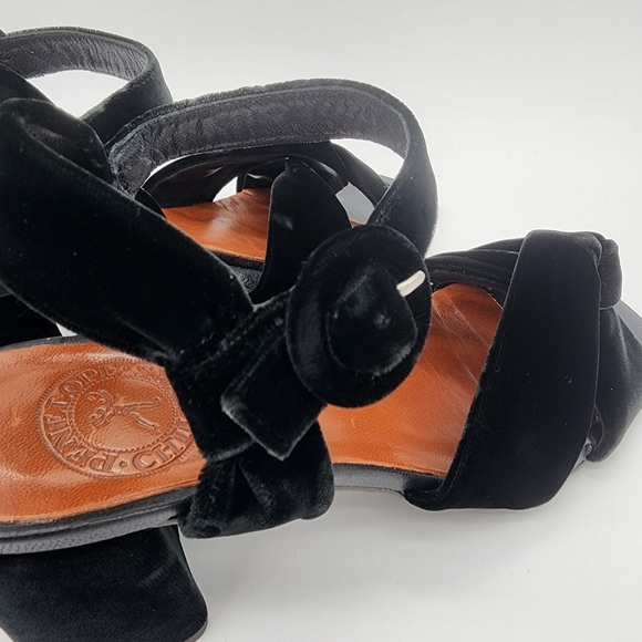 PENELOPE CHILVERS Infinity Velvet Sandals Black Spain Size 8 - Picture 11 of 16